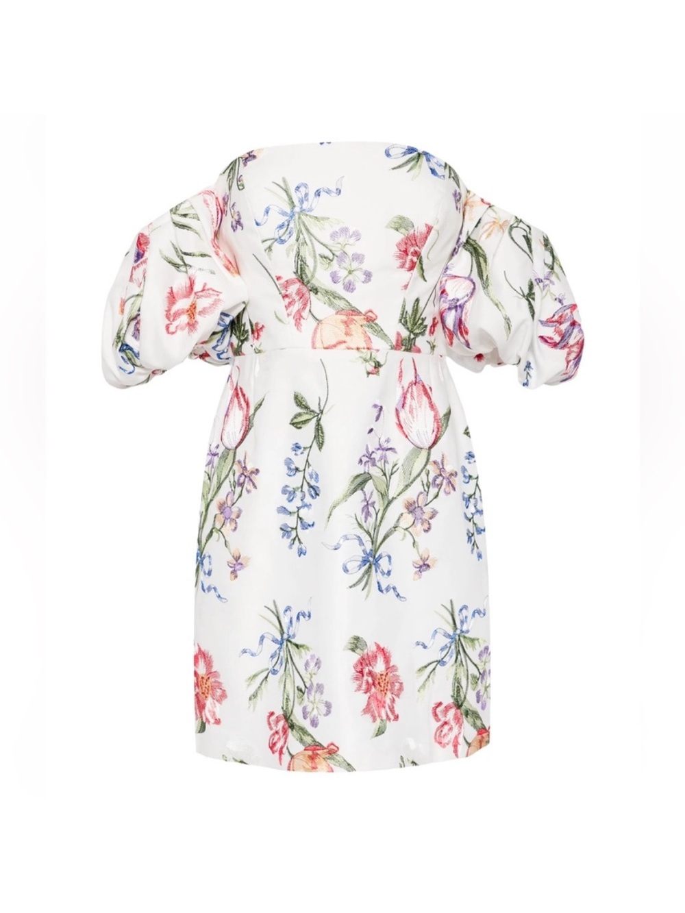 Marchesa Notte Alex puff-sleeve Mini Dress - Size 8
